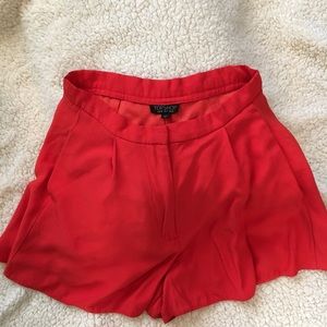 Topshop red shorts